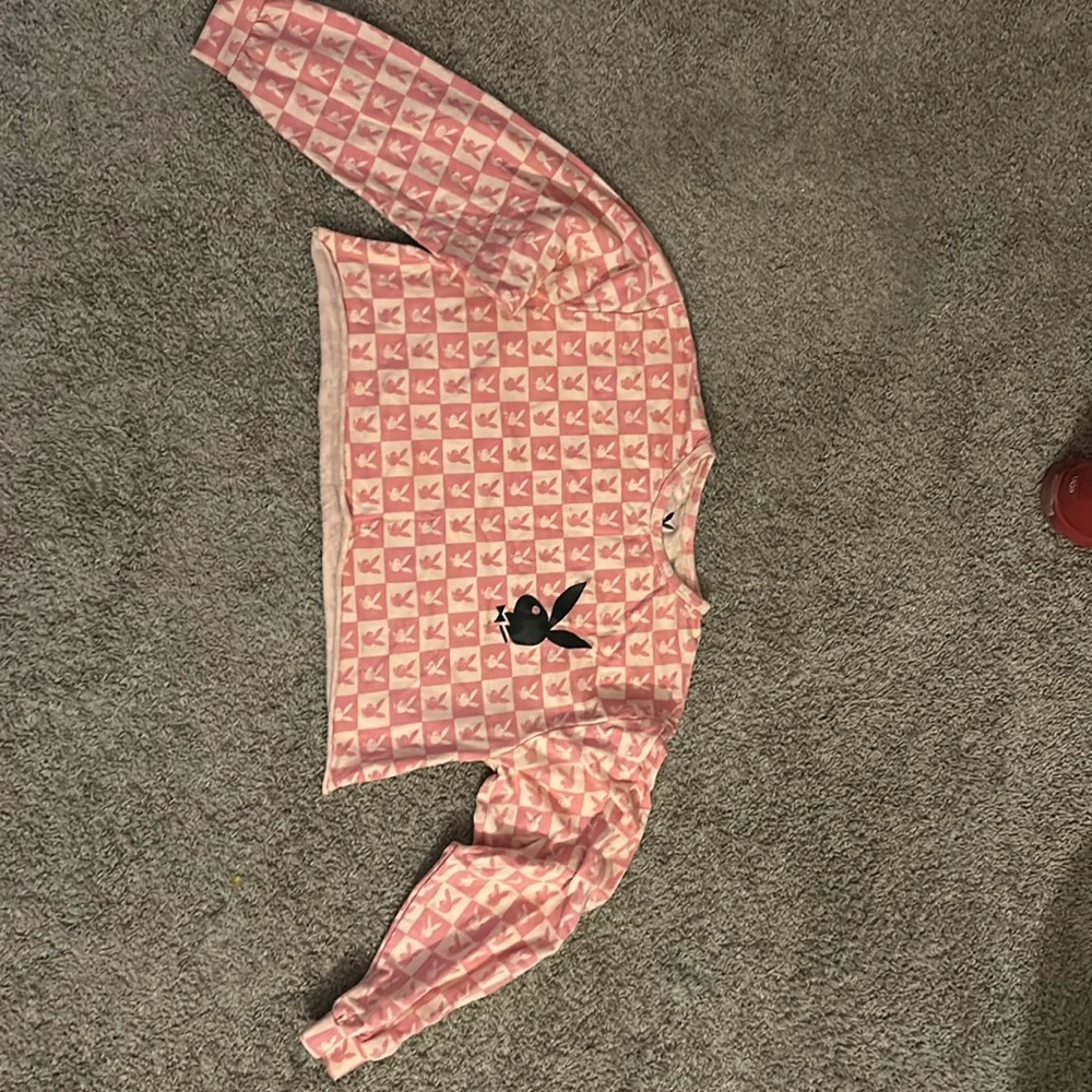 Pink Playboy XL crop Top